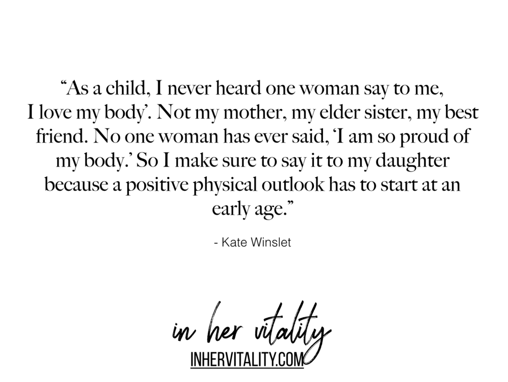 Embracing body positivity Kate Winslet