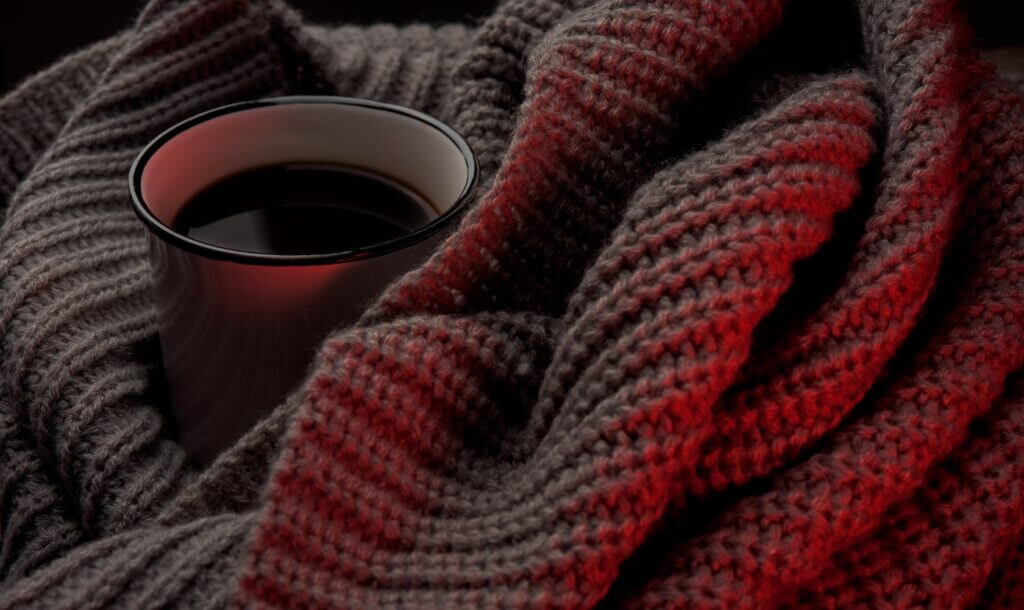 A warm cosy blanket and coffee, what's not to love?