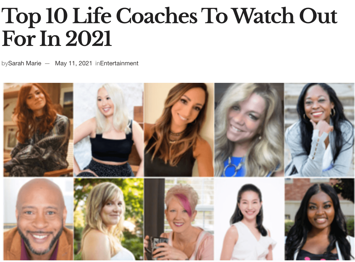 New York Weekly Feature Top 10 Life Coaches To Watch Out For In 2021